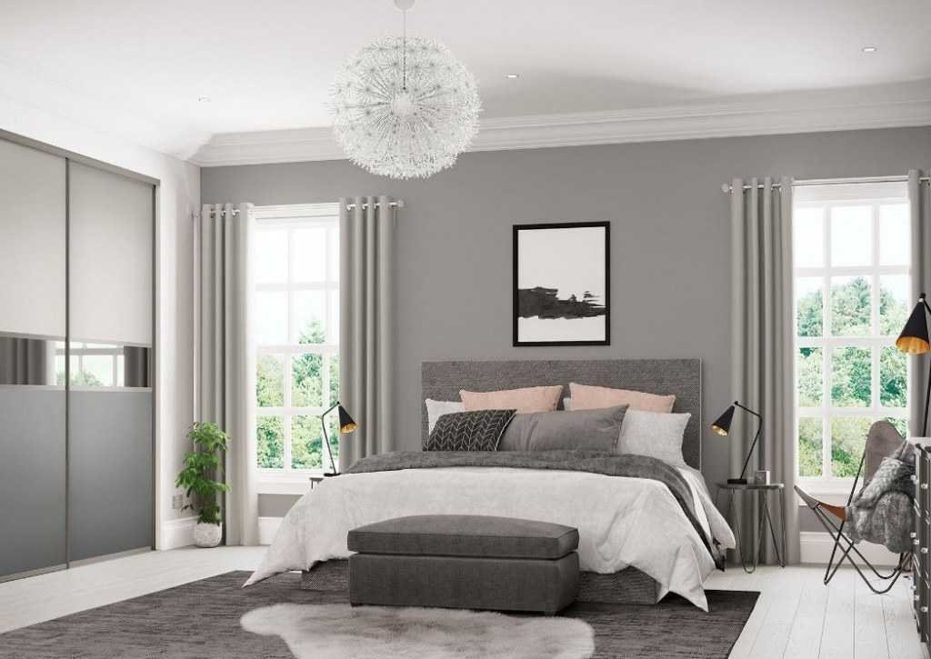 gri pembe yatak odası dekorasyonu