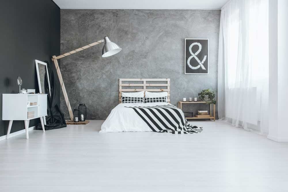 Modern minimalist yatak odası dekorasyonu